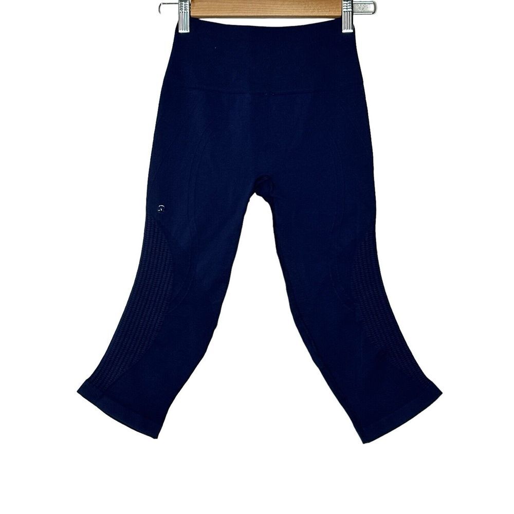 Lululemon Leggings Women's Crop Small Navy Blue Yoga Athletic Hiking Size 4